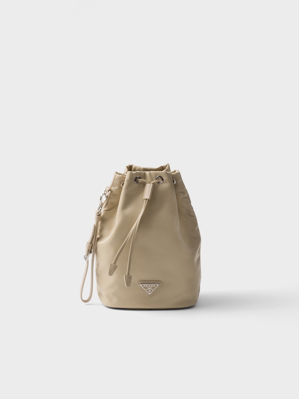 Prada Desert Beige Re-Nylon Wristlet Bag